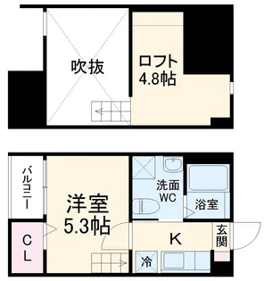 カーサフォルテ辻町【1階】の間取り