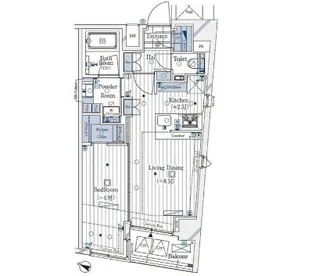 ガリシア新宿North【12階】の間取り
