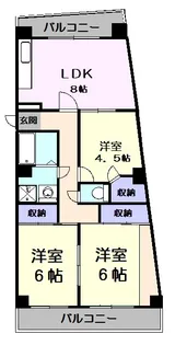 エスポワール大成【5A号室】の間取り