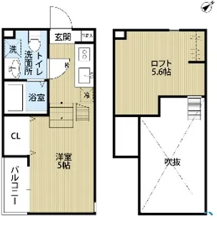 パーリッシィ稲毛【1階】の間取り