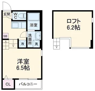 ハーモニーテラス楓【2階】の間取り