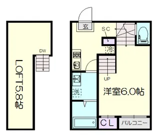 ハーモニーテラス東水切町【1階】の間取り