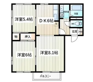 メゾンボナールⅡ【2階】の間取り