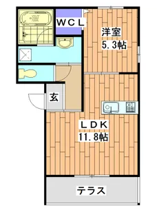 メゾン・ヴェール【2階】の間取り