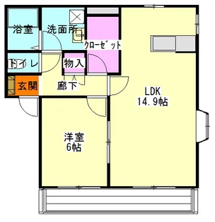 メープルハイツ【101号室】の間取り
