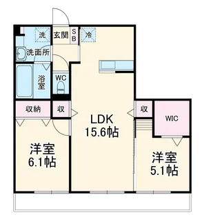 ラ・ルーチェ湘南【1階】の間取り