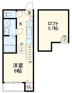 ハーモニーテラス八代町【2階】の間取り