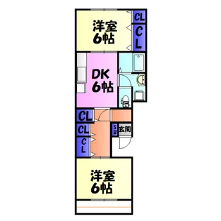 ブオナスタンザ新検見川【2階】の間取り