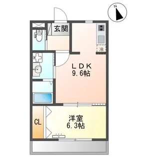 ブルースカイ I.Y.【405号室】の間取り