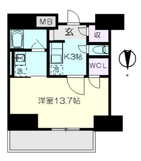 Blancasa 久屋大通【11階】の間取り