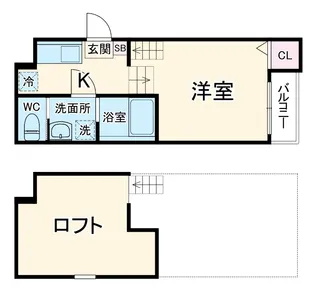 カレラ【105号室】の間取り