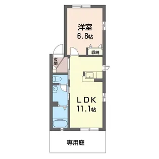 オレンジ・ガーデンA【1階】の間取り