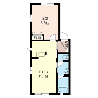 オレンジ ガーデンA【1階】の間取り