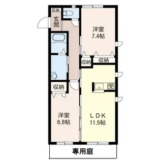 アルタイル【1階】の間取り