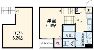 ハーモニーテラス中杉町【103号室】の間取り