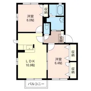 ケイコーポA【2階】の間取り