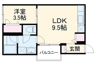 コレクション黒川【2階】の間取り