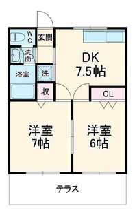 クリスタルアイ【201号室】の間取り