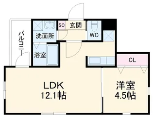 Bay Tree OZONE【1階】の間取り