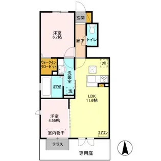 アムール【1階】の間取り