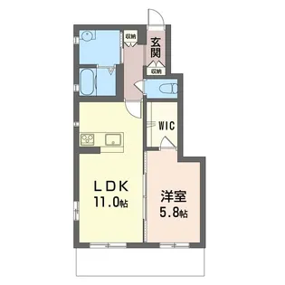 アムール・シャトーA【1階】の間取り