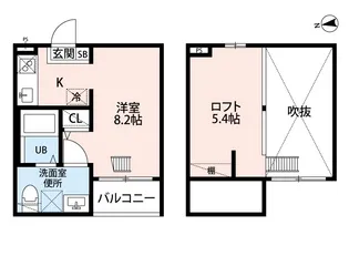 パークアベニュー露橋【2階】の間取り
