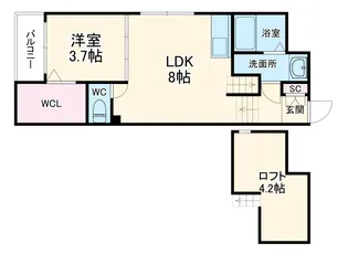 ノースヒル【203号室】の間取り