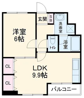 リエス西院【6階】の間取り