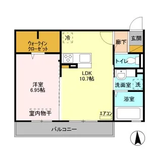 グランデB【303号室】の間取り