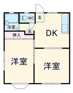 サンハイツ平牧【102号室】の間取り