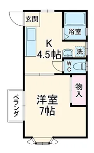 フラットベルⅠ【101号室】の間取り