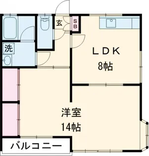 グリンゲイブルス【201号室】の間取り