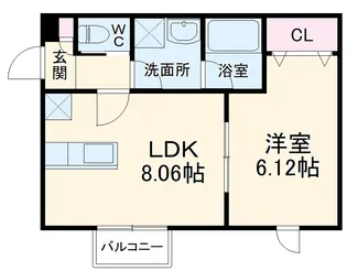 フェリーチェ【104号室】の間取り
