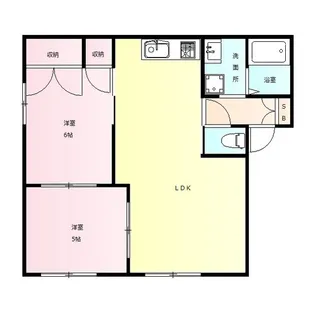 ステラハイツB【1階】の間取り