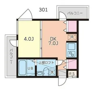 アート・フル中井【301号室】の間取り
