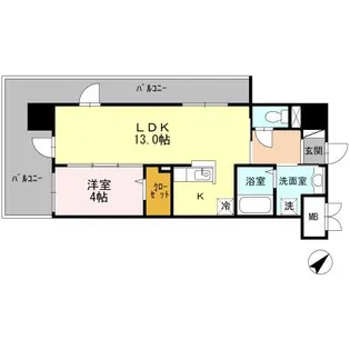 グランドテラス新都心【2階】の間取り