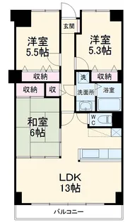 ローズガーデン前橋【4階】の間取り