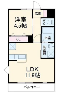 ルーツ16番館【3階】の間取り