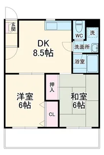 グランハイツ西ノ京【4階】の間取り