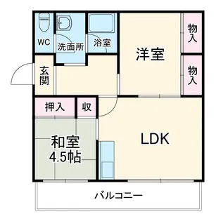第1パークサイドマンション【303号室】の間取り