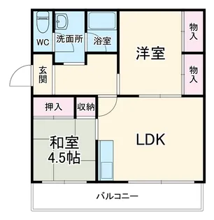 第1パークサイドマンション【405号室】の間取り