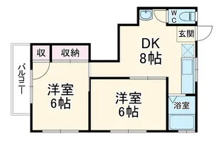 カインドコート【201号室】の間取り