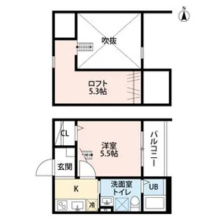 Ciel Bleu 志賀本通【1階】の間取り