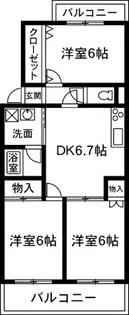メゾン・デ・マグノーリア【3階】の間取り