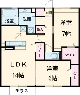 リブ フラット【1階】の間取り