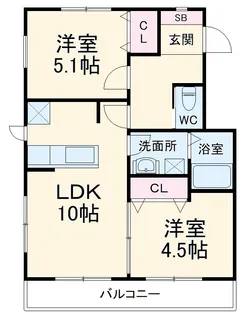 テゾーロ壱番館【202号室】の間取り