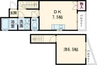アルカス二条【2-C号室】の間取り