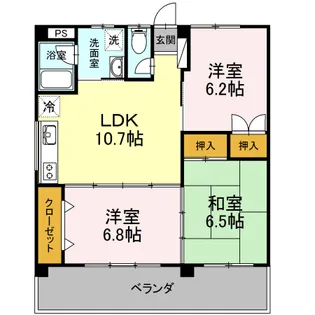 テラスヴェルデ【B301号室】の間取り