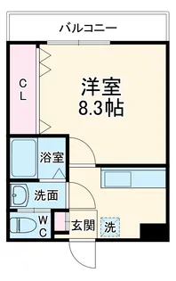 ルシール二条【2階】の間取り