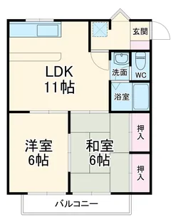 グリーンハート 1【202号室】の間取り